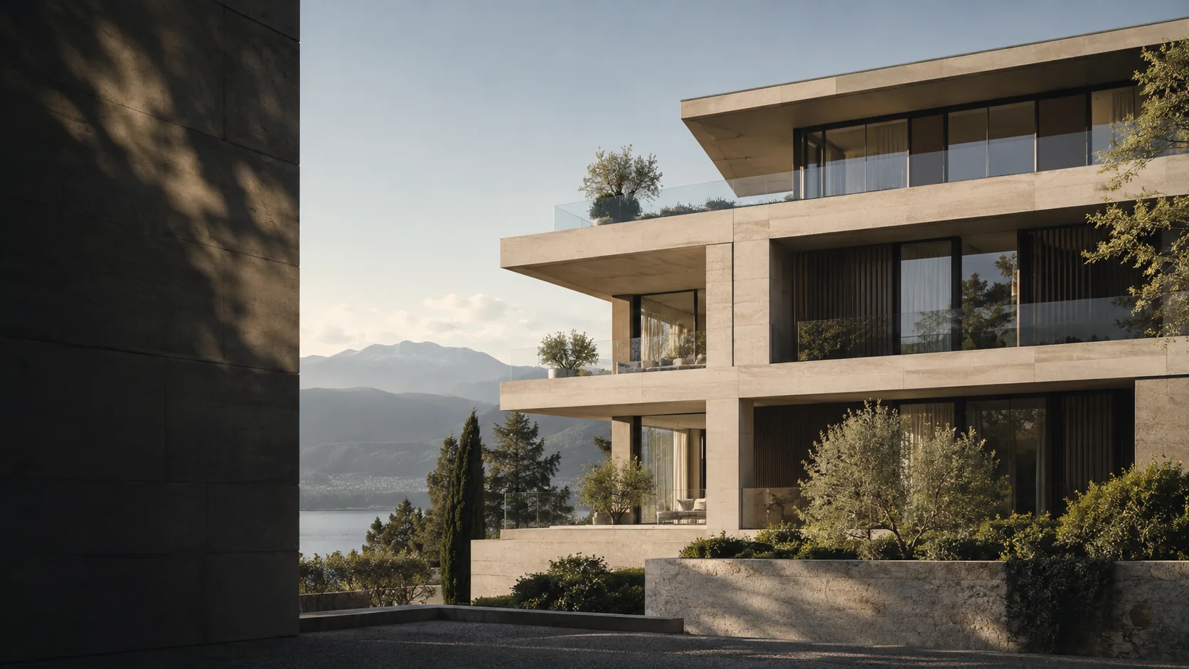 Moderne Wohnarchitektur als Motiv der Neubau-Landingpage